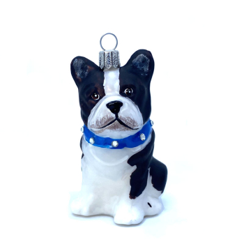 Christborn Weihnachtsanhänger Französische Bulldogge, front