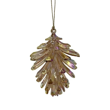 Christmas Inspirations Weihnachtsbaumschmuck Zapfen apricot changierend