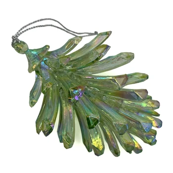 Preview: Semi-transparenter grüner Zapfen Weihnachtsbaumschmuck von Christmas Inspirations