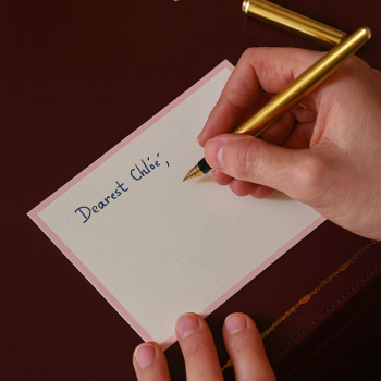 Preview: Crown Mill Cards Set A6 Bi-Color white-pink, style