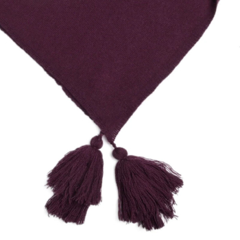Cute Stuff, cashmere scarf, Mia, aubergine, detail
