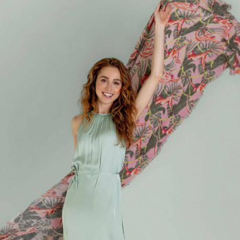 Cute Stuff, cashmere Schal, Monkey kissme, Model