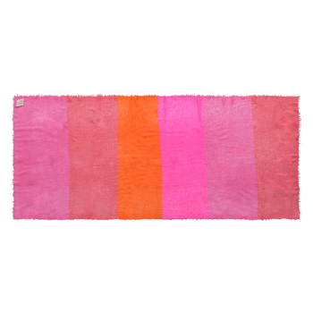 Preview: Cute Stuff, cashmere scarf, Feli multi stripe pink,  plain