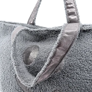 Weiche Tragehenkel des Cute Stuff Shoppers in Rock Grau