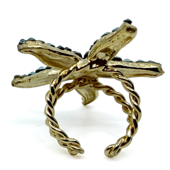Preview: Ekaterini Ring Arethusa Seestern, türkis gold, back