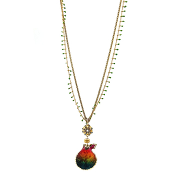 Ekaterini necklace Dazling Colio pink-green front