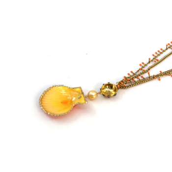 Ekaterini Kette Dazling Colio pink-grün verlaufen, goldene Akzente back