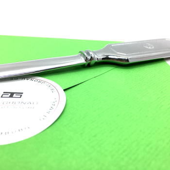 Preview: El Casco, letter openers, matt chrome-plated steel, style detail
