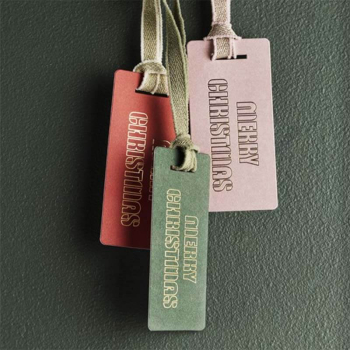 Gift Paper Tag Merry Christmasmodern pink with embossing gold Merry Christmas, style