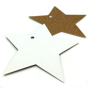Preview: Gift Tags, Star-pink-gold-glitter,backside