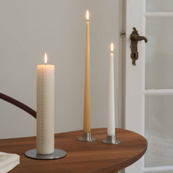 Preview: Ester-Erik Kerzenhalter matt silber 2er Set,style