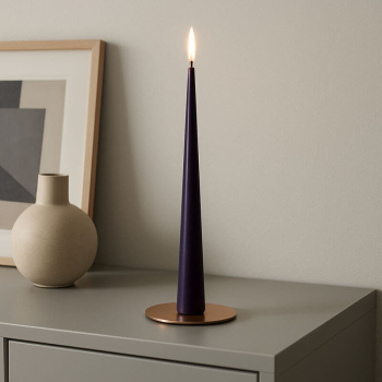 Preview: Ester-Erik Cone Candle dark amethyst, 37cm, style