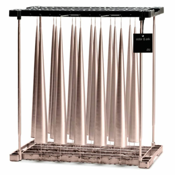 Preview: Ester&Erik Kegelkerze metallic champagne, RAhmen