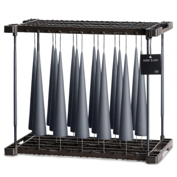 Preview: Ester&Erik Kegelkerze dark slate,grau, 25 cm, RAhmen