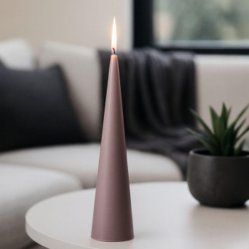 Preview: Ester&Erik Kegelkerze mauve 25 cm, style