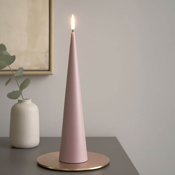 Preview: Ester&Erik Kegelkerze zink pearl,grau 25 cm, style