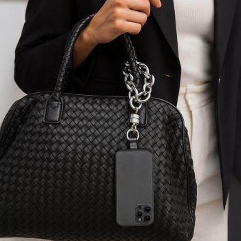 Preview: Eyesonoff, Handyhalter Kette, Phone Holder, Hellomag fett, silver, style Tasche