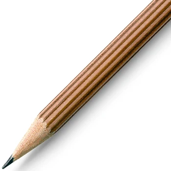 Preview: Nahaufnahme eines Graf von Faber-Castell Bleistifts Nr. III mit gespitzter Graphitmine und fein kanneliertem Zedernholzschaft