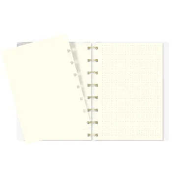 Preview: Herausnehmbarer A5-Notizblock der Filofax Classic Stitch Schreibmappe mit Punktraster- und Blankoseiten