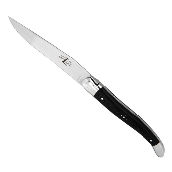 Forge de laguiole Steakmesser, komprimertes Gewebe, schwarz