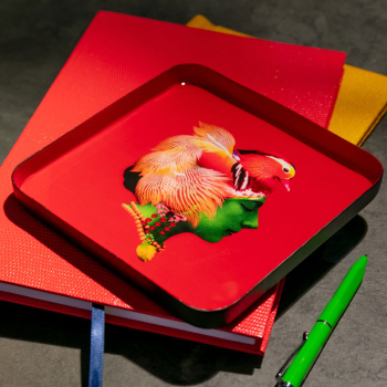 Gangzai Vide Poche, Canarbella, Mini Tablett, quadratisch, Lack merhfarbig, seitlich