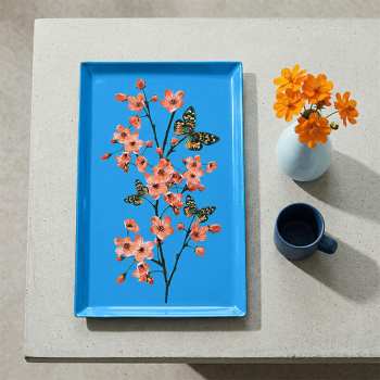 Preview: Gangzai Vide Poche, rechteckiges Tablett, Grace, Tablett, rechteckig, Lack mehrfarbig,  style