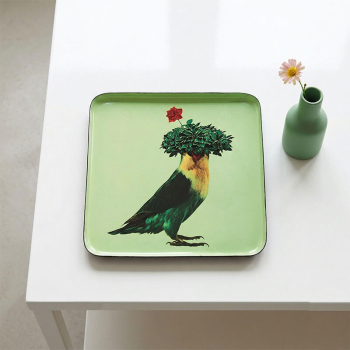 Preview: Gangzai Vide Poche, Romeo Mini Tablett, quadratisch, Lack mehrfarbig