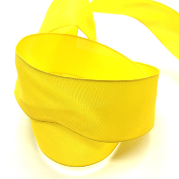 Geschenkband, Satin, 35 mm, gelb
