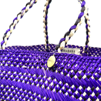 Guanabana Tote Canasto Bag S, Iraca, violett, Griffe