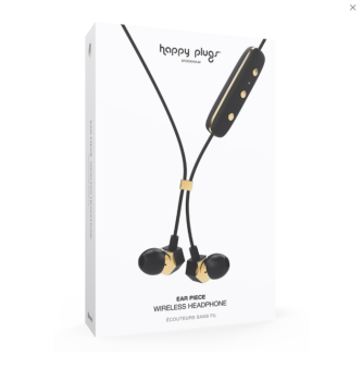Happy Plugs In Ear Kopfhörer, sapphire schwarz, Kabellos, Verpackung