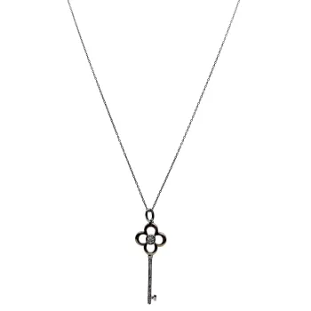 Preview: Chain, silver, rose golden platinum, key shape, front1