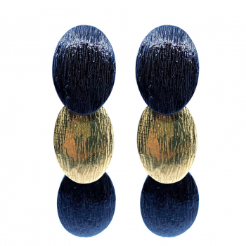 KMO Ohrstecker, Marcie schwarz-gold