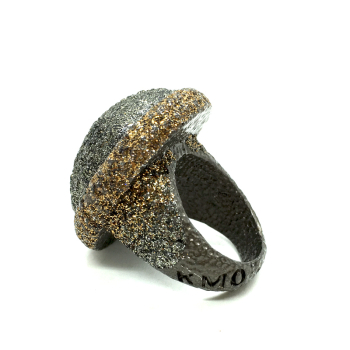 Kmo ring Mona Lisa, Glitter grün Rückansicht