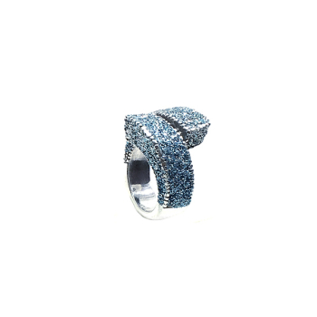 Kmo ring Fizzy turquoise, side