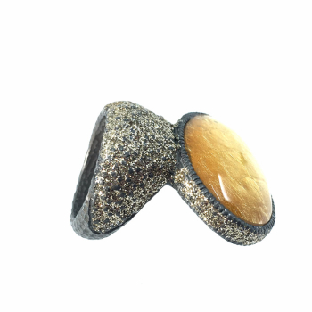 Kmo ring Sofia Kamelite gelb, front