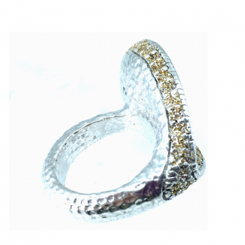 Kmo ring Alana gelb-gold Kamelite, Rückseite