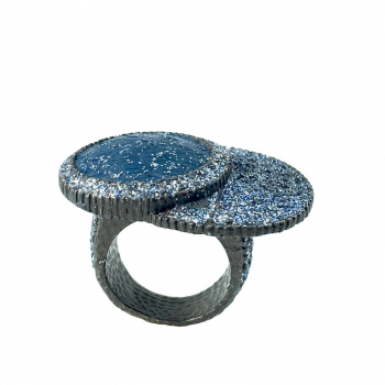 Kmo Cocktail Ring LIZ blau