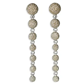 KMO; Earclips with 7 roll, in glitter cream