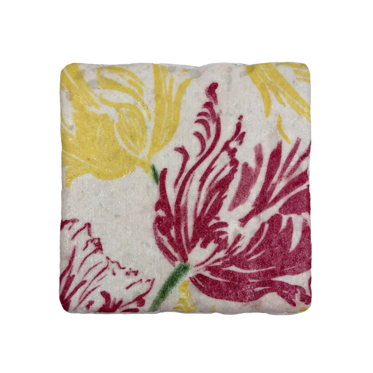 Travertin Untersetzer Tulipe 10 x 10 cm von Trixi Gronau