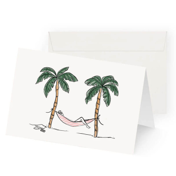 Kera TillGrusskarte, Unter Palmen mit Briefumschlag