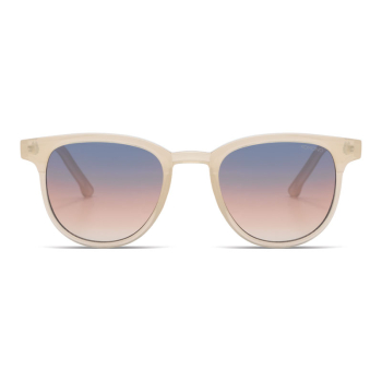 Komono Francis Sonnenbrille Daffodil matt schwarz Schildplatt Optik Gestell,  blau.braun getönte Gläser, front Ansicht