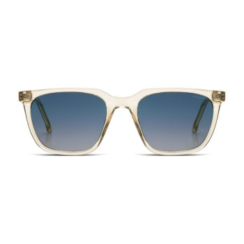 Preview: Komono Sunglasses Jay BLUE SANDS, transparent frame, lightblue to yellow, front view