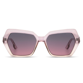 Komono Sonnenbrille Poly Blush pink, dunkelblau bis rot getönte Gläser, front