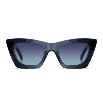 Preview: Komono Sonnenbrille M Yale shift, blauer Rahmen, blau verlaufende Gläser, front