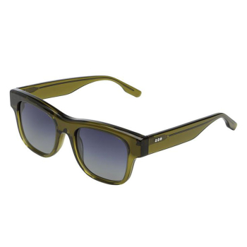 Komono Sunglasses Nolan Moss green, lens blue gradient side view