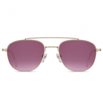 Komono Alex Sonnenbrille purple rain, silber Metallrahmen, dunkel getönte gläser, Gläser violett, Frontansicht