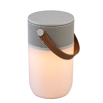 Kreafunk, aGLOW bluetooth Speaker, lamp and Powerbank in white light on