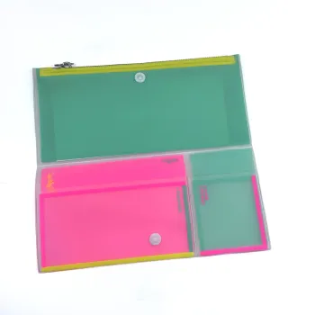 Preview: Lightree Travel Wallet, neon Neon Color, Zipp Verschluss Innenansicht