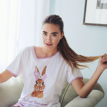 Nightdress, Rabbit, Louis & Louisa, purple style