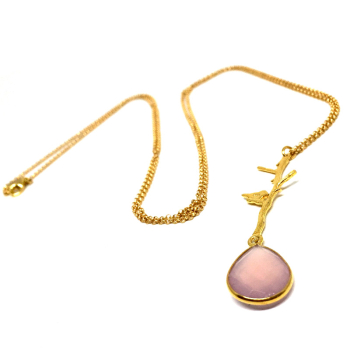 Loulou & Seraphine Brillenkette in schwarz aus Onyx und Nappaleder
